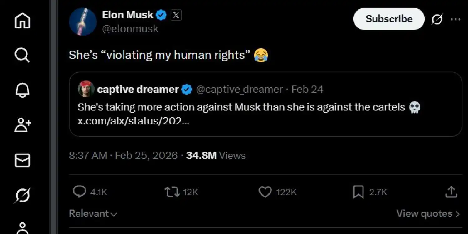 Musk; más bullyng a Scheinbaum