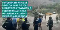 Cuatro mineros quedan atrapados