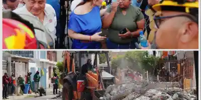 Carmen Lilia Canturosas entrega apoyos a familia que sufrió explosión de gas