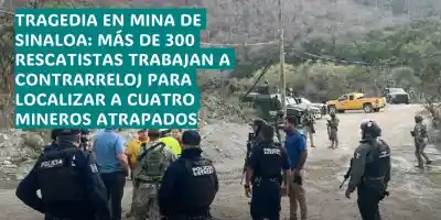 Cuatro mineros quedan atrapados